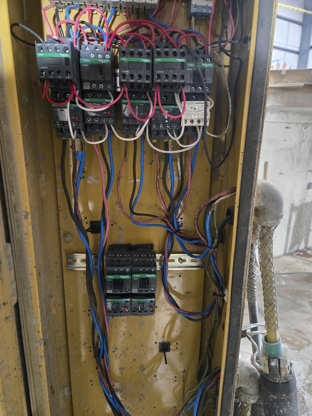 Motor control cabinet with contactors and starters by Hi-Energy Electrical Services