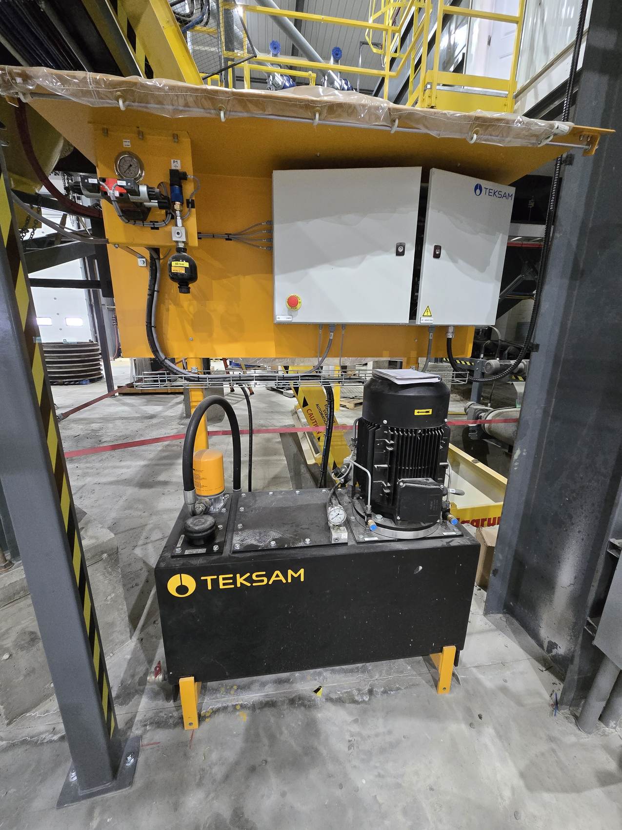 Hydraulic power unit and control cabinets wired by Hi-Energy Electrical Services